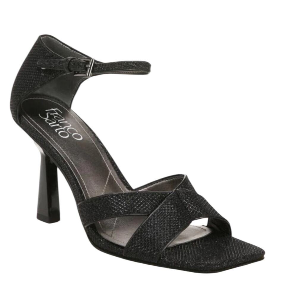 <<NWOT Franco Sarto Rania 2 Stiletto Cut-Out Heels Black Sandals - Sz 8